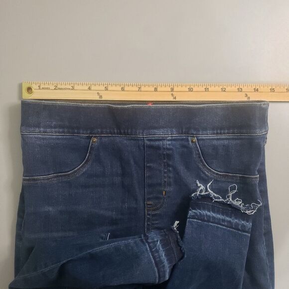 Spanx Distressed‎ Medium Wash Jeggings Women's Size Medium - Picture 6 of 11